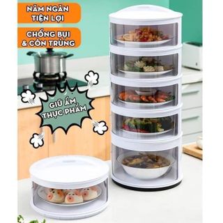Lồng bàn đậy thức ăn thông minh nhiều tầng (5 tầng)