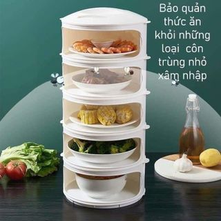 Lồng bàn đậy thức ăn thông minh nhiều tầng (5 tầng)