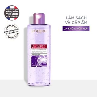 Nước Tẩy Trang Làm Sạch & Siêu Cấp Ẩm l oreal Paris Hyaluronic Acid Micellar Water 400ml (màu tím)
