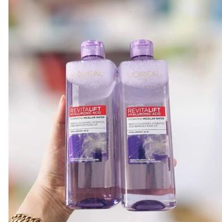 Nước Tẩy Trang Làm Sạch & Siêu Cấp Ẩm l oreal Paris Hyaluronic Acid Micellar Water 400ml (màu tím)