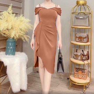 Đầm trễ vai hai dây cao cấp