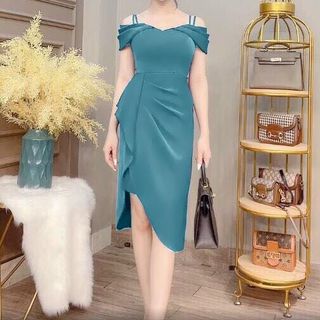 Đầm trễ vai hai dây cao cấp