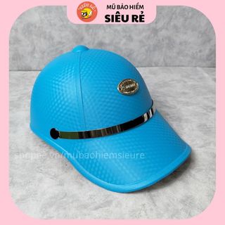 Nón bảo hiểm lưỡi trai DEMEN CARO cao cấp có khoét lỗ cột tóc , Mũ bảo hiểm kết dành cho nữ cute