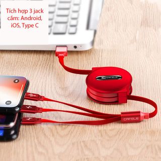 CÁP SẠC CUỘN TRÒN 3IN1 CAFELE