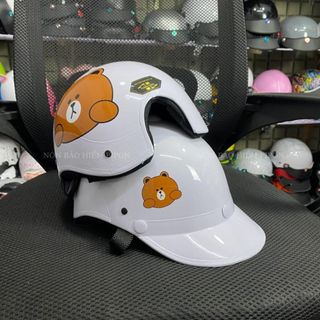 Nón Kết Gấu Nâu V2 Lòng Xốp Khoét Sau Cột Tóc Cho Nữ