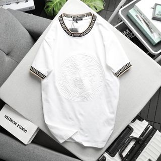 Áo thun cotton 4c nam, áo thun nam cao cấp, chất Cotton 4 chiều xịn, sờ vào là thích. Bo phối logo dập nổi xịn xò - size từ 55kg - 85kg