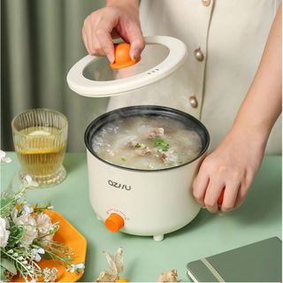 NỒI LẨU ĐIỆN MINI CHỐNG DÍNH OZHU 2 NẤC NHIỆT
