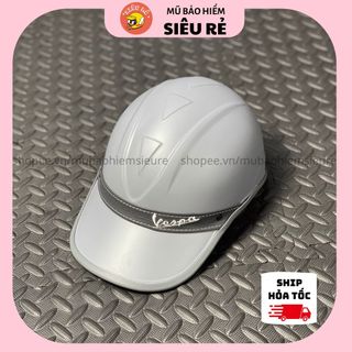 Nón bảo hiểm lưỡi trai Vespa cao cấp , Mũ bảo hiểm sang trọng cá tính đa dạng màu sắc dành cho nam