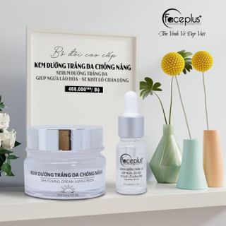 Bộ đôi cao cấp kem- serum dưỡng trắng da chống nắng Facepluss 25g giá sỉ