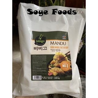 Bánh Xếp Mandu Bibigo CJ gói 1.5kg tiết kiệm vị Thịt và Bắp giá sỉ