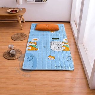Đệm ngủ văn phòng chiếu ngủ du lịch tấm trải giường thảm trải đệm siêu mỏng thoáng mát gấp gọn cho một người