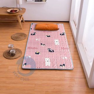 Đệm ngủ văn phòng chiếu ngủ du lịch tấm trải giường thảm trải đệm siêu mỏng thoáng mát gấp gọn cho một người