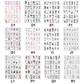 Set 30 miếng dán hình xăm nước tatoo xăm tạm thời 15 ngày mini tattoo đẹp lạ bền màu