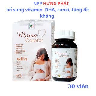 Viên uống Mama Carefor - Bổ sung DHA, Vitamin và các khoáng chất cần thiết trước, trong và sau quá trình mang thai (Hộp 30 Viên) giá sỉ