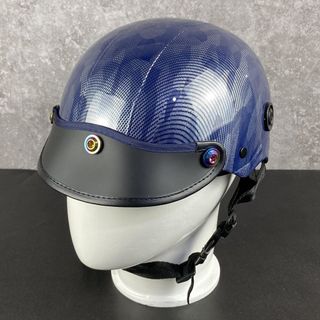 Mũ bảo hiểm nhúng cacbon gắn ốc titan gr5 , nón bảo hiểm nửa đầu chính hãng cao cấp phủ cacbon hình sticker