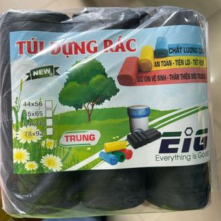 Combo 3 cuộn túi rác đen - size trung 55x65cm giá sỉ