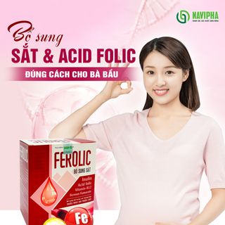 VIÊN UỐNG FEROLIC BỔ SUNG SẮT, ACID FOLIC HỘP 100 VIÊN - SINGCARE