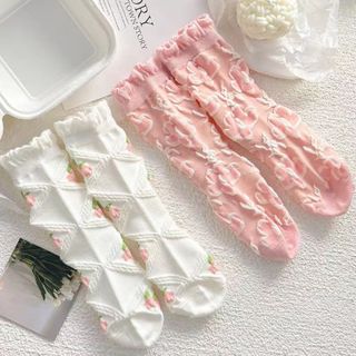 Combo 5 Vớ Hoa Cao Cổ Nữ