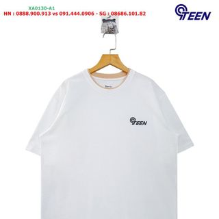 XA0130-A1 - Áo cotton ngắn tay viền gấu, in chữ 9 teen, size M-XL, ri3 - phân phối bởi Top1Kids giá sỉ