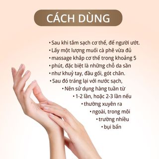 Tẩy tế bào chết toàn thân cà phê muối hồng himalaya làm sạch da sáng da giảm mụn Thuần Diệp