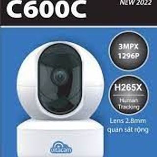 Camera IP Wifi VITACAM C600C 3MP (355°-90°, 2304x1296, 2.8mm, H.265, Đàm thoại 2 chiều, Kèm nguồn 5V, Ko LAN, App ICSEE)