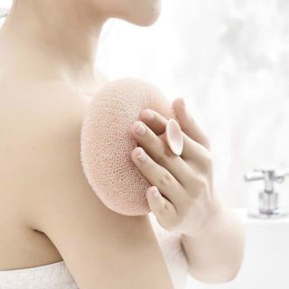 Bông tắm tạo bọt, bông tắm tẩy tế bào chết, bông tắm lưới tròn cao cấp hít tường tiện dụng