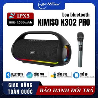 Loa Bluetooth KIMISO K302 PRO - Tích Hợp Micro Karaoke, Đa Dạng Cổng Kết Nối Tiện Lợi