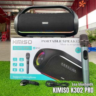 Loa Bluetooth KIMISO K302 PRO - Tích Hợp Micro Karaoke, Đa Dạng Cổng Kết Nối Tiện Lợi