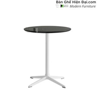 Bàn tròn quầy pantry mặt gỗ MDF chân trụ sắt nhập khẩu cao cấp HCM TE1541-07W
