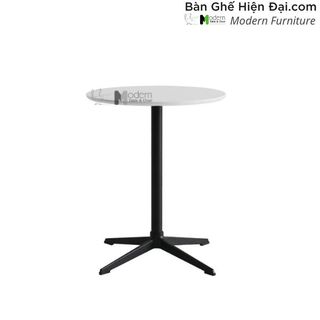 Bàn tròn quầy pantry mặt gỗ MDF chân trụ sắt nhập khẩu cao cấp HCM TE1541-07W