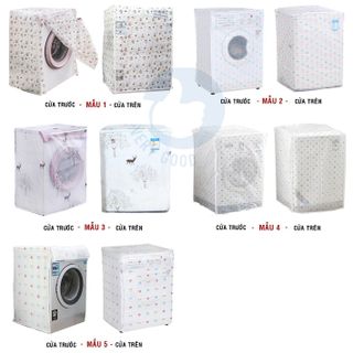 Vỏ bọc máy giặt (Phù hợp cho máy 7-10kg) chất liệu peva sang trọng, chống thấm nước cửa trước cửa trên tiện dụng giá sỉ