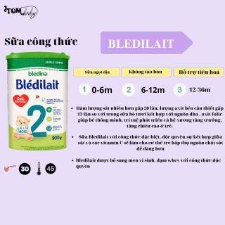 sữa  bột  bledilait số  2 800g