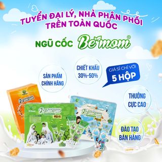Ngũ cốc Bemom cho mẹ Bầu - Thay thế sữa bầu, chống nghén, hộp 500g/25gói
