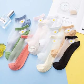 SET 10 ĐÔI TẤT REN HOẠ TIẾT HOA CÚC