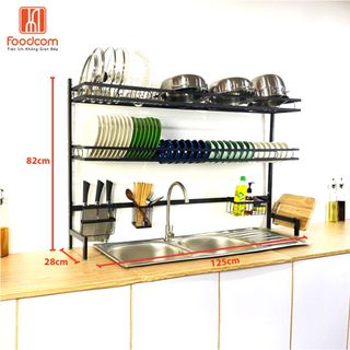 SỈ GIÁ TẠI XƯỞNG SẢN XUẤT - NHẬN ĐƠN HÀNG THEO YÊU CẦU - KỆ CHÉN THÉP CÁC BON SƠN TĨNH ĐIỆN CAO CẤP - LOẠI 1 TẦNG VÀ 2 TẦNG