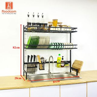 SỈ GIÁ TẠI XƯỞNG SẢN XUẤT - NHẬN ĐƠN HÀNG THEO YÊU CẦU - KỆ CHÉN THÉP CÁC BON SƠN TĨNH ĐIỆN CAO CẤP - LOẠI 1 TẦNG VÀ 2 TẦNG
