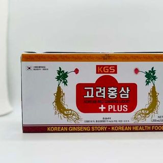 Nước Hồng Sâm Có Củ KGS Hàn Quốc Hộp 10 Chai x 120ml