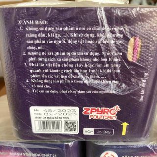 Pháo hoa Giàn phun hoa nén nguyên khối 25 viên
