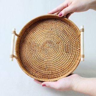 KHAY GUỘT MÂY TRÒN CÓ TAY NẮM