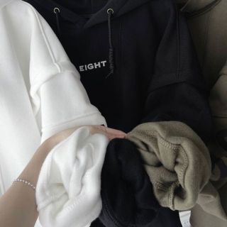 Áo Hoodie Nỉ Lót Bông Tay Nối EIGHT Form Rộng Unisex. giá sỉ - giá bán buôn