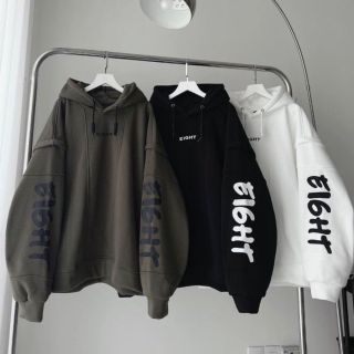 Áo Hoodie Nỉ Lót Bông Tay Nối EIGHT Form Rộng Unisex. giá sỉ - giá bán buôn