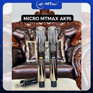 Micro Không Dây AK95 Loại 2 Micro - Chất Liệu Kim Loại Cao Cấp - Sóng UHF Chống Hú Cực Tốt - Chính Hãng MTmax giá sỉ
