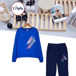 SỈ VIKIDSBộ bé trai, chất da cá, in chữ ROM, màu than, hiệu I lovekids,size 15-20, R240330M_10461407_sg1 giá sỉ