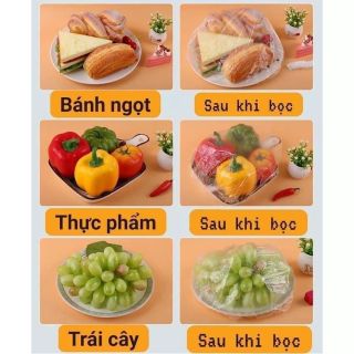 Set 100 túi màng bọc thực phẩm Gấu