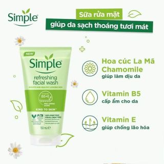 Sữa RỬA MẶT SIMPLE CHÍNH HÃNG Mẫu mới giá sỉ