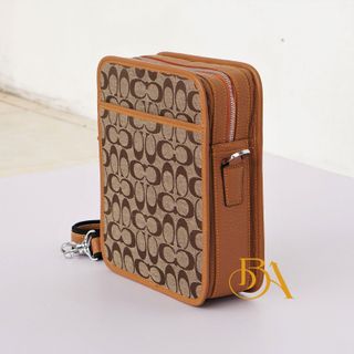 TÚI DA BÒ PHỐI VẢI CANVAS. TÚI XÁCH CÔNG SỞ NAM. TÚI ĐEO CHÉO M006