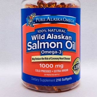 Viên dầu cá hồi Pure Alaska Omega Wild Salmon Oil 1,000mg 210 viên