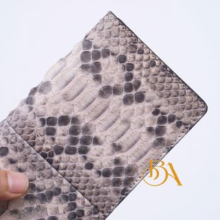 VÍ DÀI DA TRĂN.VÍ DA TRĂN PHỐI MÀU. VÍ DÀI DA THẬT M013