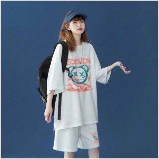 Đồ bộ mặc nhà, đồ bộ đùi nam nữ in hình mặt gấu trẻ trung năng động thích hợp mặc nhà, đi chơi, thể thao giá sỉ - giá bán buôn