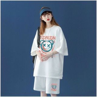 Đồ bộ mặc nhà, đồ bộ đùi nam nữ in hình mặt gấu trẻ trung năng động thích hợp mặc nhà, đi chơi, thể thao giá sỉ - giá bán buôn